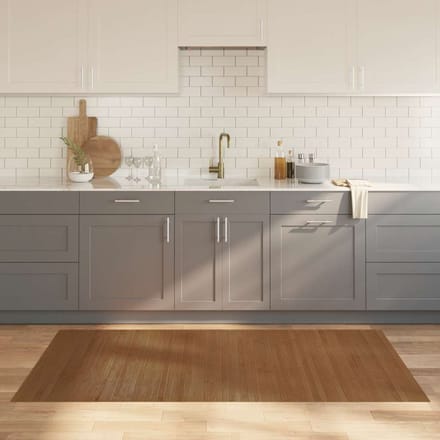 vidaXL - Vloerkleed - rechthoekig - 100x200 - cm - bamboe - bruin