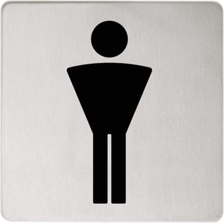 KEUCO deurbord mannen roestvrij staal catering openbare ruimte WC bord plan