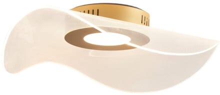 Kosilum - Ondenis - Plafondlamp - Transparant en goud - Aluminium en acryl