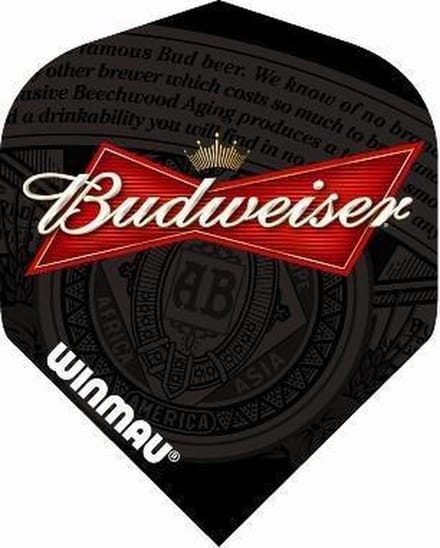 Winmau Budweiser Label Black Flight