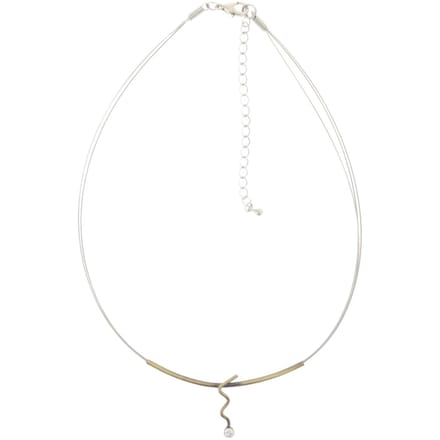 Behave – Ketting dames – 3 rijen staaldraad – modern design – 37 cm