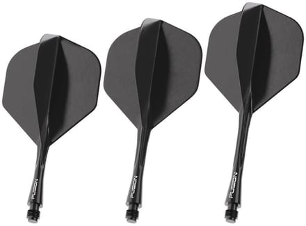 Winmau Fusion Solid Black NO2 - Dart Flights