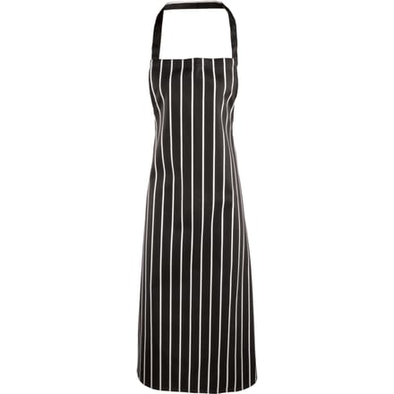Premier Dames/Dames Streepschort / Werkkleding (Slagerijstijl) (Zwart/Wit)