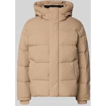 Gewatteerd regular fit jack met capuchon