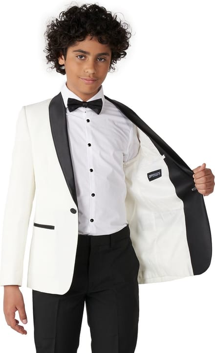 OppoSuits Pearly White - Tieners Tuxedo - Chique - Maat: 12 jaar