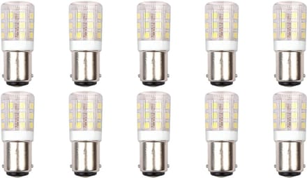 SPL Ba15d LED Lamp 3W - Neutraal Wit - 250lm - LED Buislamp T18 - 10 Stuks