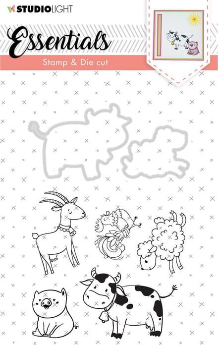 Studio Light Stamp & Die Cut A6 - Essentials - Animals nr 32