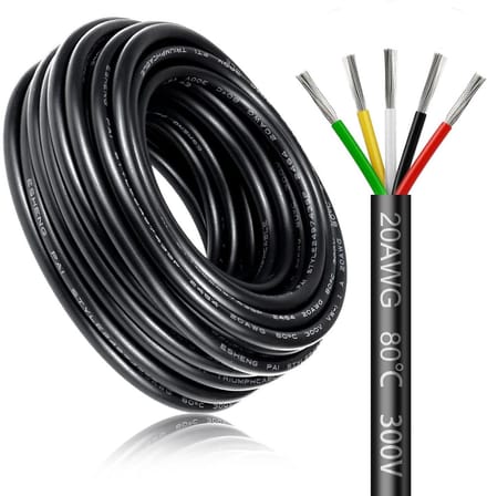 5 Meter 3-aderige Elektrische Kabel 16 AWG 1,5 mm² Flexibele Stroomverlengkabel