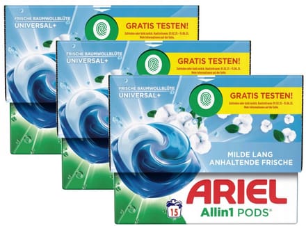 Ariel Allin1 Pods Katoenbloesem - Multipack - Wasmiddel - 45 (3x15) Wasbeurten
