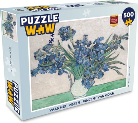 Puzzel Vaas met Irissen - Vincent van Gogh - Legpuzzel - Puzzel 500 stukjes