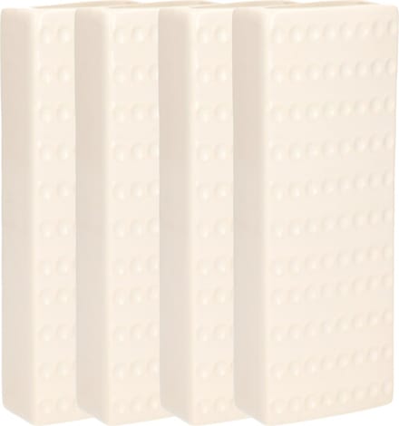 Gerimport Waterverdamper - 4x - keramiek - 400 ml - radiatorbak - wit - 7,4 x 18,6 cm