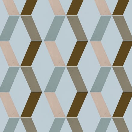Behang Zigzag Franky blauw multi