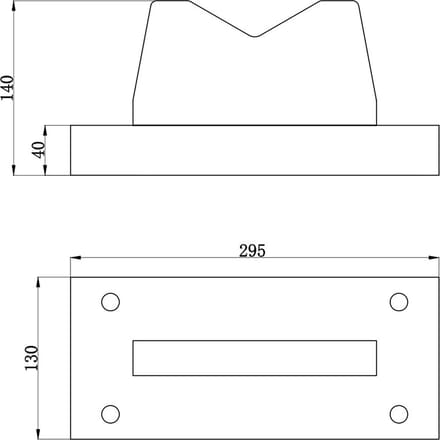 Persblok V-blok 75 t 295 x 130 x 140 mm persen MW Tools PBL75T