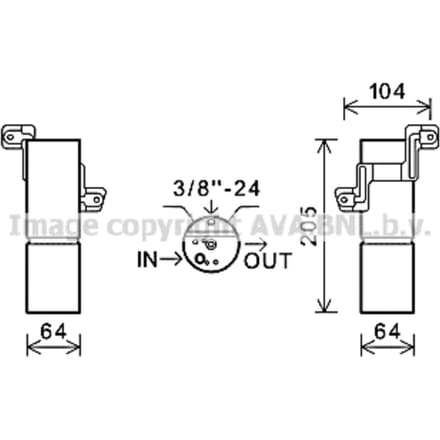 Droger, airconditioningsysteem AVA COOLING MSD598 AVA