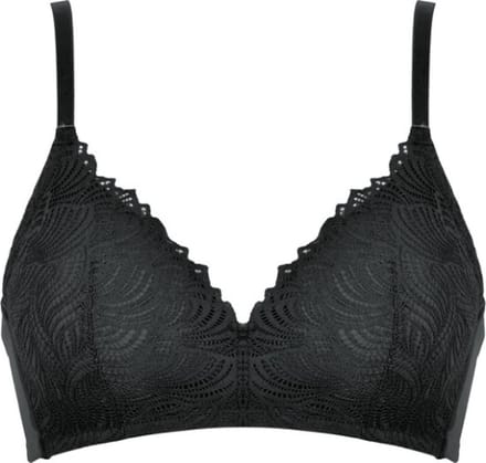 Naturana - Soft bh met kant - 5674 - Zwart - 95C