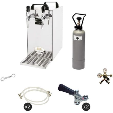 Tireuse à bière - ICH-ZAPFE.DE - Kontakt 40 - 50 litres/h - Refroidissement efficace - 2 lignes