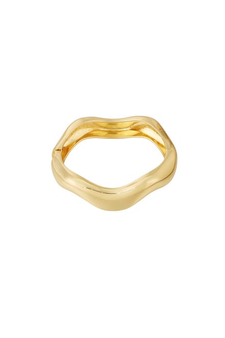 Bijoutheek Armband (Sieraad) Bangle Wave Goud