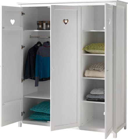 LUCEVI - Amori 3 Deurs Kleerkast - 150x190x57cm - Wit
