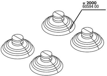 JBL ProFlow Zuignappen 20MM (4 stuks) U2000