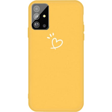 Mocaa Samsung Galaxy S20 Plus Love Heart Case Geel