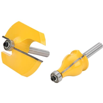 2 stuks 8mm Schacht Leuning & Tafelrand Bovenfrees Set Houtbewerking Frees met Lager