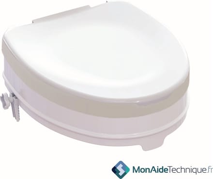 Verhoogd toilet 5 - 10 cm : Hoogte 10 cm - met deksel - lichtgrijs