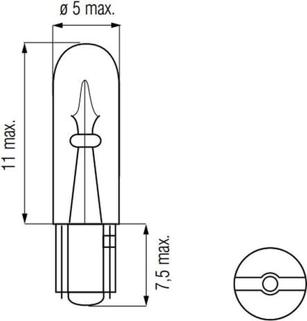 Bosma Lamp 12V 1.2W T5 - WEDGE-T5