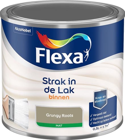 Flexa - Strak In De Lak Binnenlak Mat - Grungy Roots - Mengverf - 500 Ml