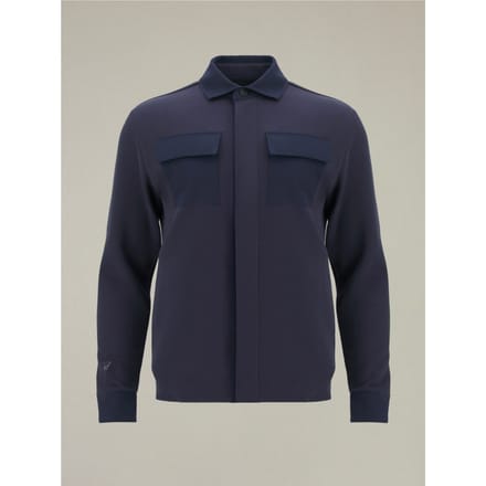 overshirt man marine blauw