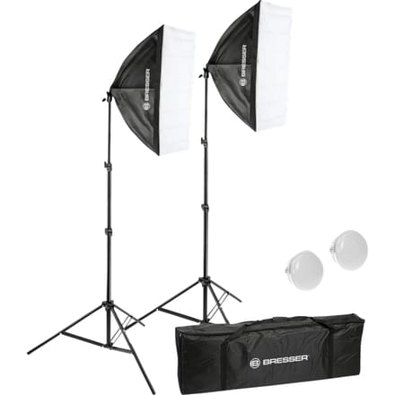 Bresser Fotostudioset - BR225B LED - Continulicht incl. Daglichtlampen
