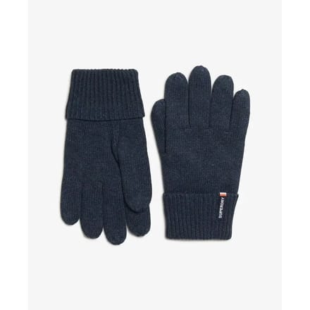 Superdry Essential Logo Gebreide Handschoenen Blauw Grootte: 1SIZE