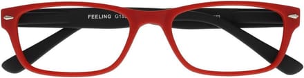 Leesbril - Leeshulpmiddel - Comfortabel Lezen - Soft-touch Oppervlak - +1.00 Dioptrie - Rood-Zwart