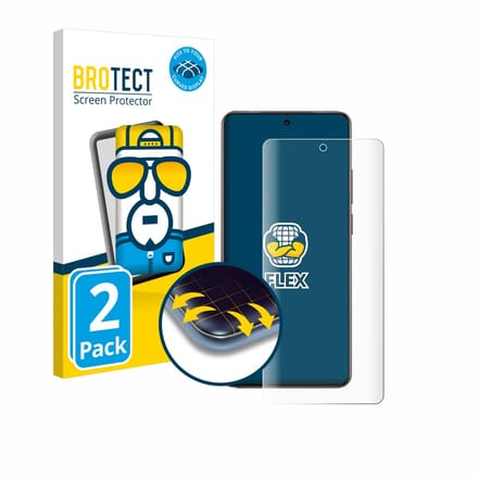 BROTECT - Screenprotector voor realme GT 7 Pro Racing - Folie Beschermfolie transparant volledig dekking - 2 Stuks