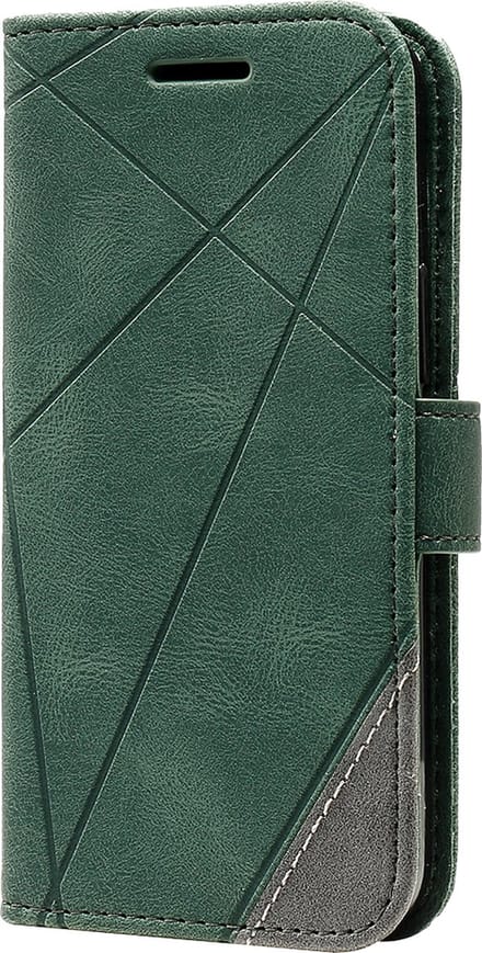 Hoesje geschikt voor iPhone 15 Pro Max - Bookcase - Pasjeshouder - Portemonnee - Patroon - Kunstleer - Groen