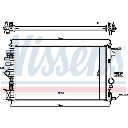 Radiator, motorkoeling NISSENS 630773