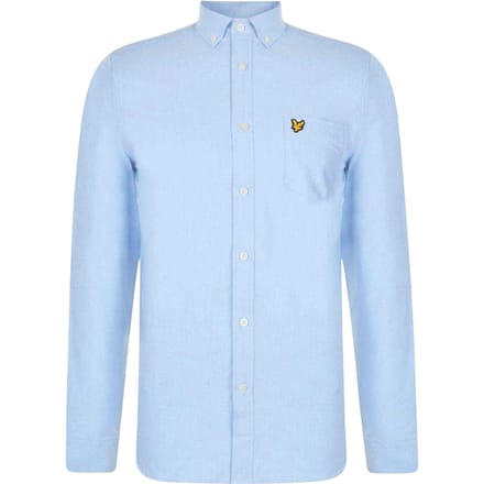Lyle & Scott Heren Geborduurd Logo Oxford Overhemd (Riviera)
