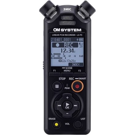 OM System LS-P5 - Field recorder - Mobiele audiorecorder - Zwart