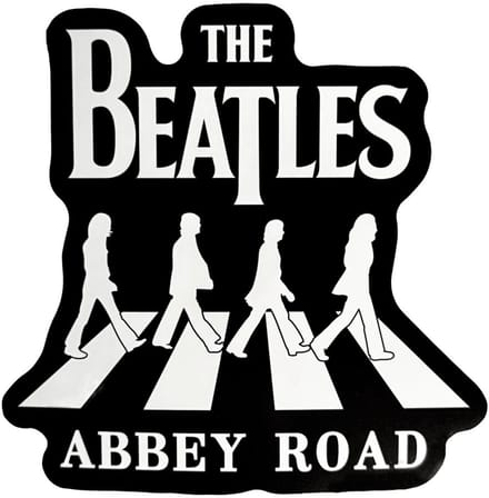 The Beatles - Abbey Road Silhouettes Sticker - Zwart/Wit