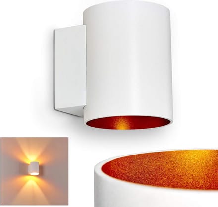 Moderne Cilindervormige Wandlamp Goud/Wit - Up & Down Lichteffect - 1x G9 Fitting