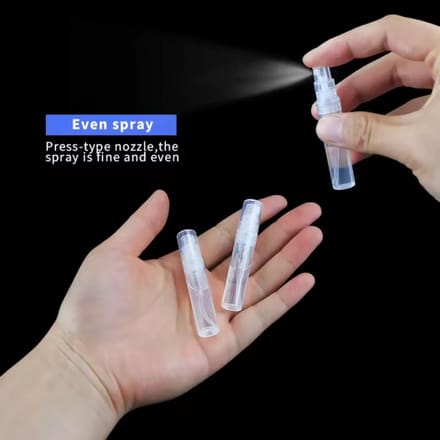 Han-Bar® 10x Mini Spuitflesjes 5 ml met Navulfunctie + Trechter & Verstuiver