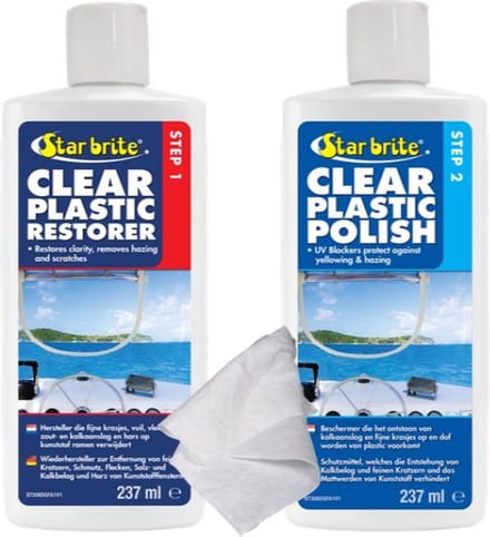 Star brite Clear Plastic Krasverwijderaar & Polish SET | 2 x 237ml