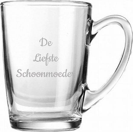 Gegraveerde Theeglas 32cl De Liefste Schoonmoeder