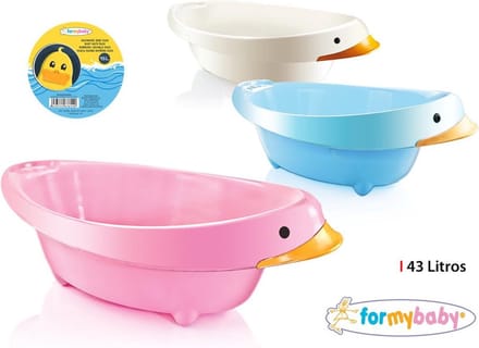 Babybadje eend wit 90x54x27cm 43liter met stop