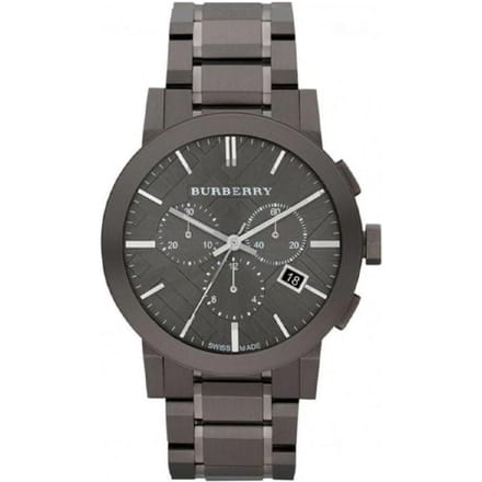 Burberry Chronograph City Men Black Staal 42MM | BU9354