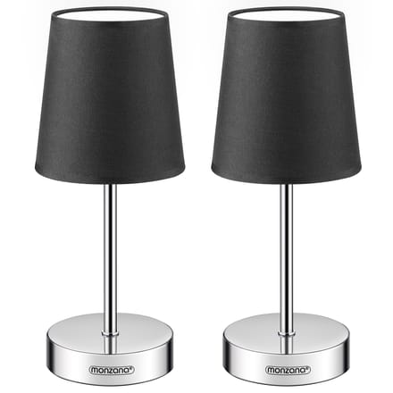 Monzana Tafellamp 2 Stuks – Incl. Lampenkap E14 32cm - Antraciet