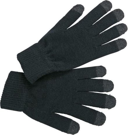 Myrtle Beach Volwassenen Unisex Touch Screen Gebreide Handschoenen (Zwart)
