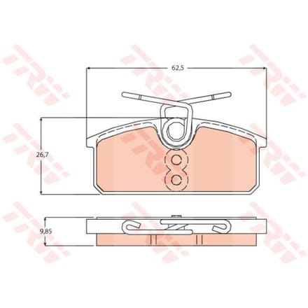 Remblokset TRW GDB2165, achter