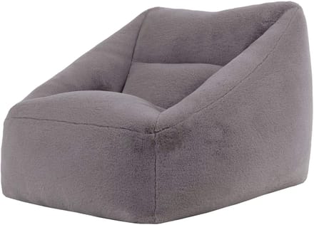 icon - Natalia XL Zitzak Fauteuil - Fluffy Pluche Imitatiebont - Grijs