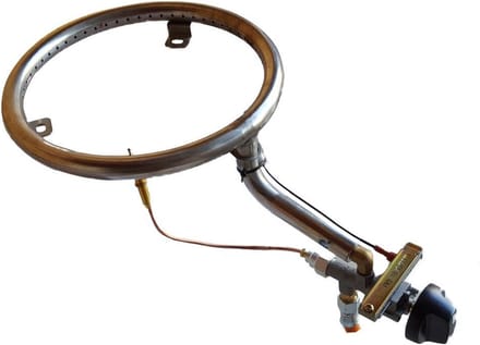 Vuurtafel brander set rvs rond - 25 cm -