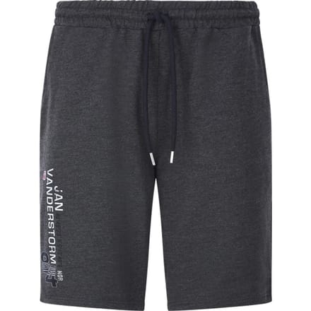 Jan Vanderstorm herren Sweatbermuda - 56/58 - donkergrijs - Plus Size